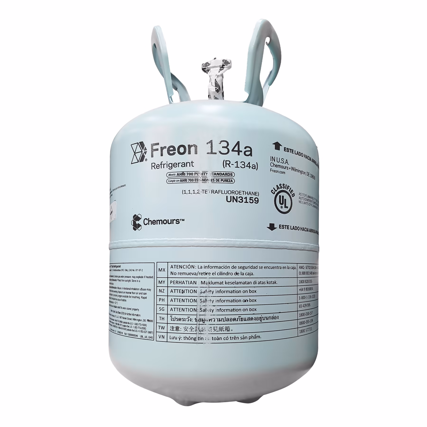 100-0032 Refrigerante R134a Chemours Cilindro De 30 Lb - Image 1