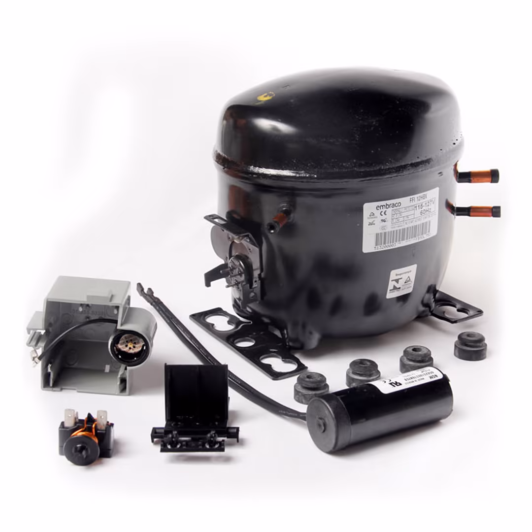 010-0057 Compresor Embraco R134a 1/3+ HP Alta Media Baja 220V - Image 1