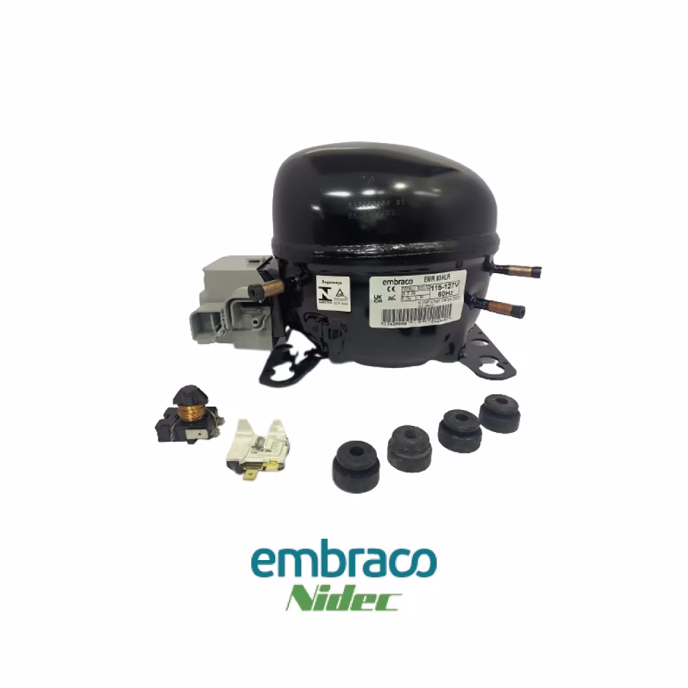 EMBRACO-COMPRESOR-80HP Compresor Embraco EMR R134a 1/4+ HP Media-baja 110V - Image 1