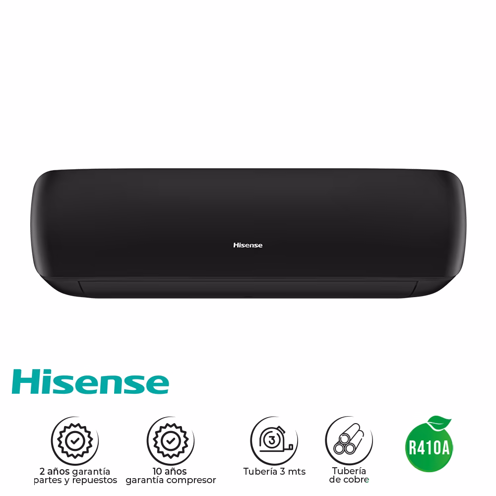 614-0092.1 Mini Split Inverter Hisense Luso Premium Negro 12000 BTU - Image 1
