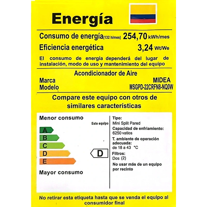 Mini Split Inverter Midea AI Ecomaster 24000 BTU 220V - Image 5
