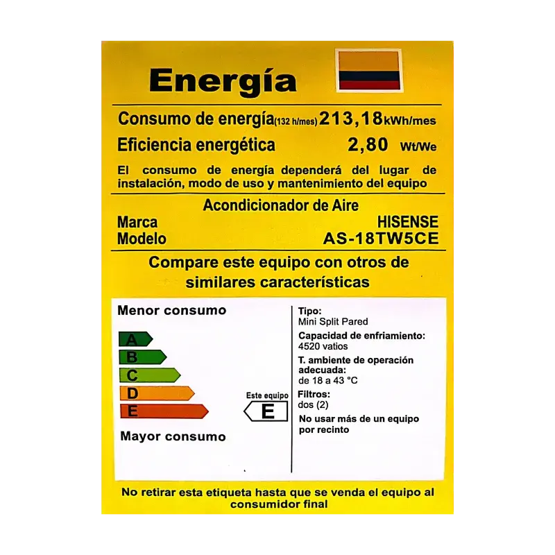 Mini Split Inverter Hisense Perla 18000 BTU 220V R32 - Image 5