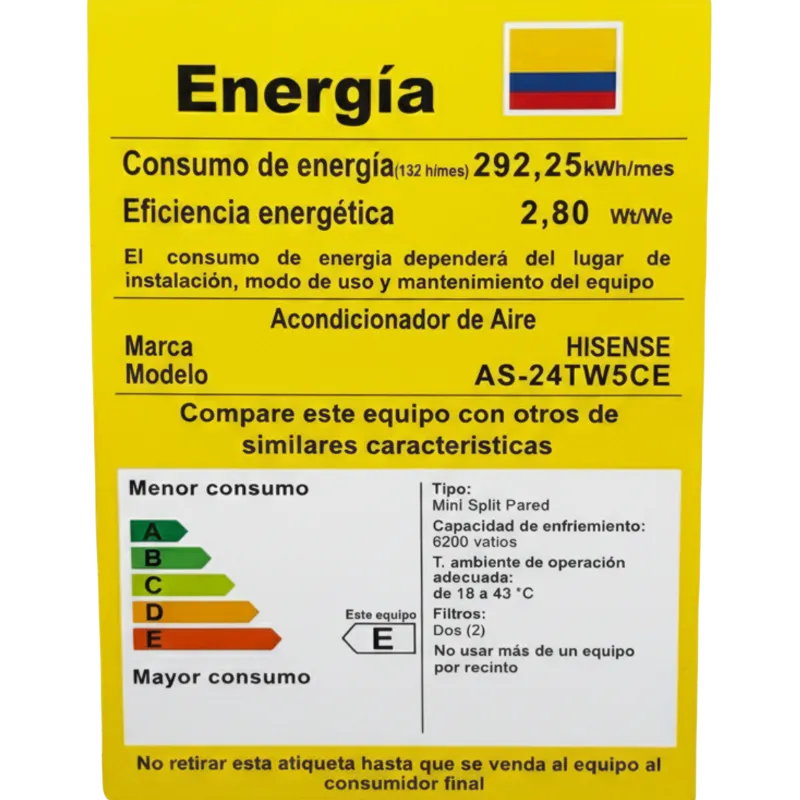 Mini Split Inverter Hisense Perla 24000 BTU 220V R32 - Image 5